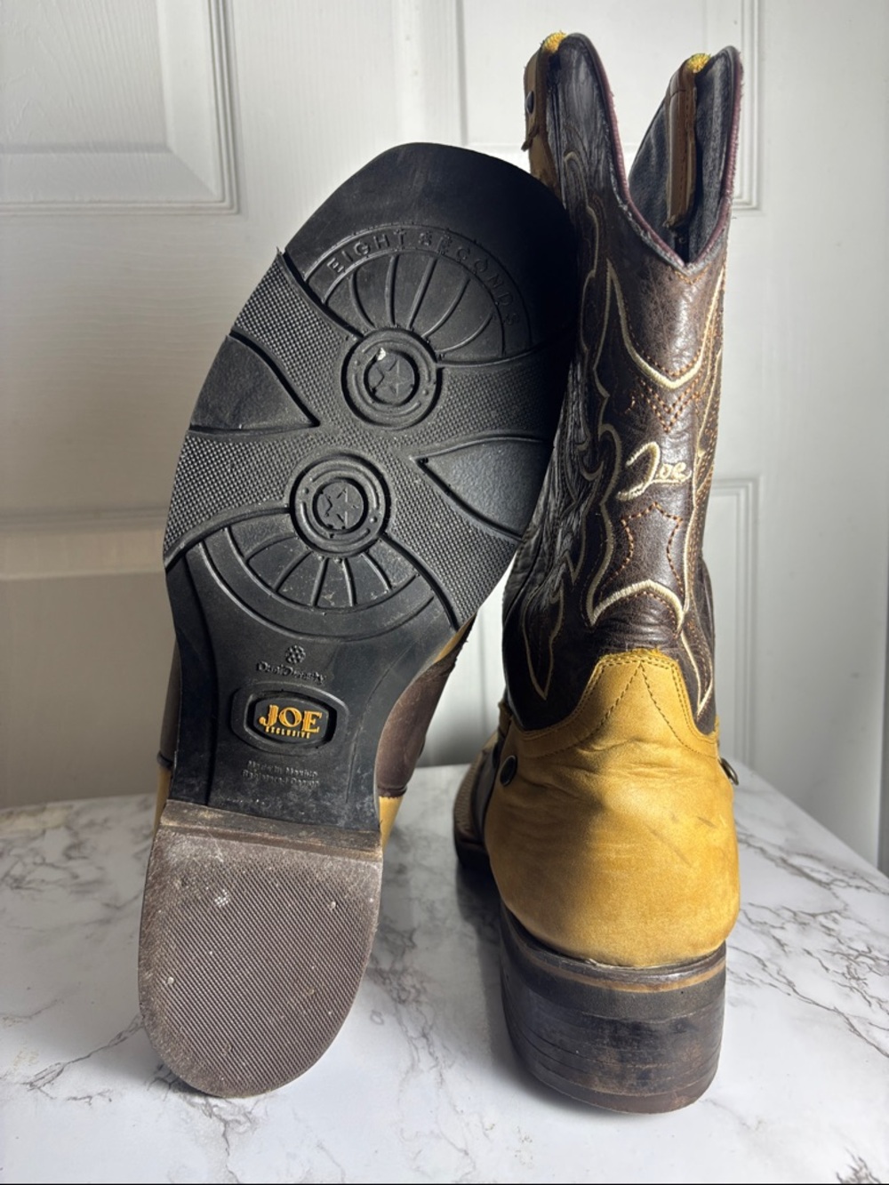 Joe’s Exclusive MEN'S VE030 TORITO LEATHER SQUARE TOE COWBOY BOOT - Picture 6 of 8